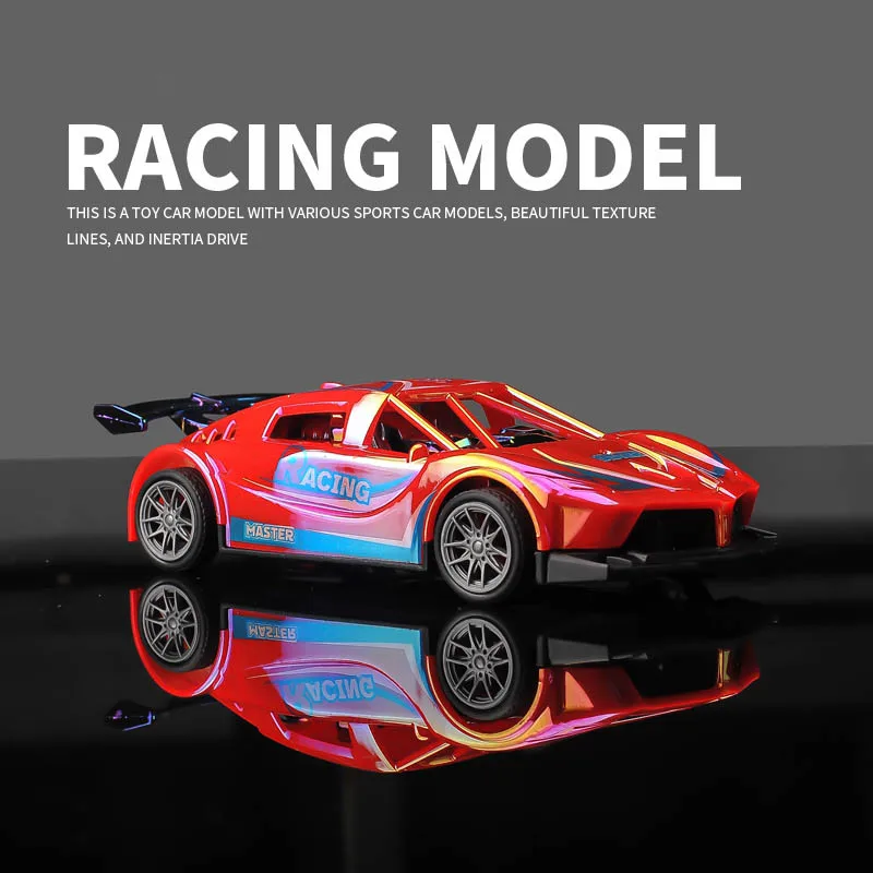 2 pièces enfants Simulation d'inertie Cool voiture de sport jouets de haute qualité Laser moulé sous pression modèles de voiture retirer voiture de course jouet garçon cadeau