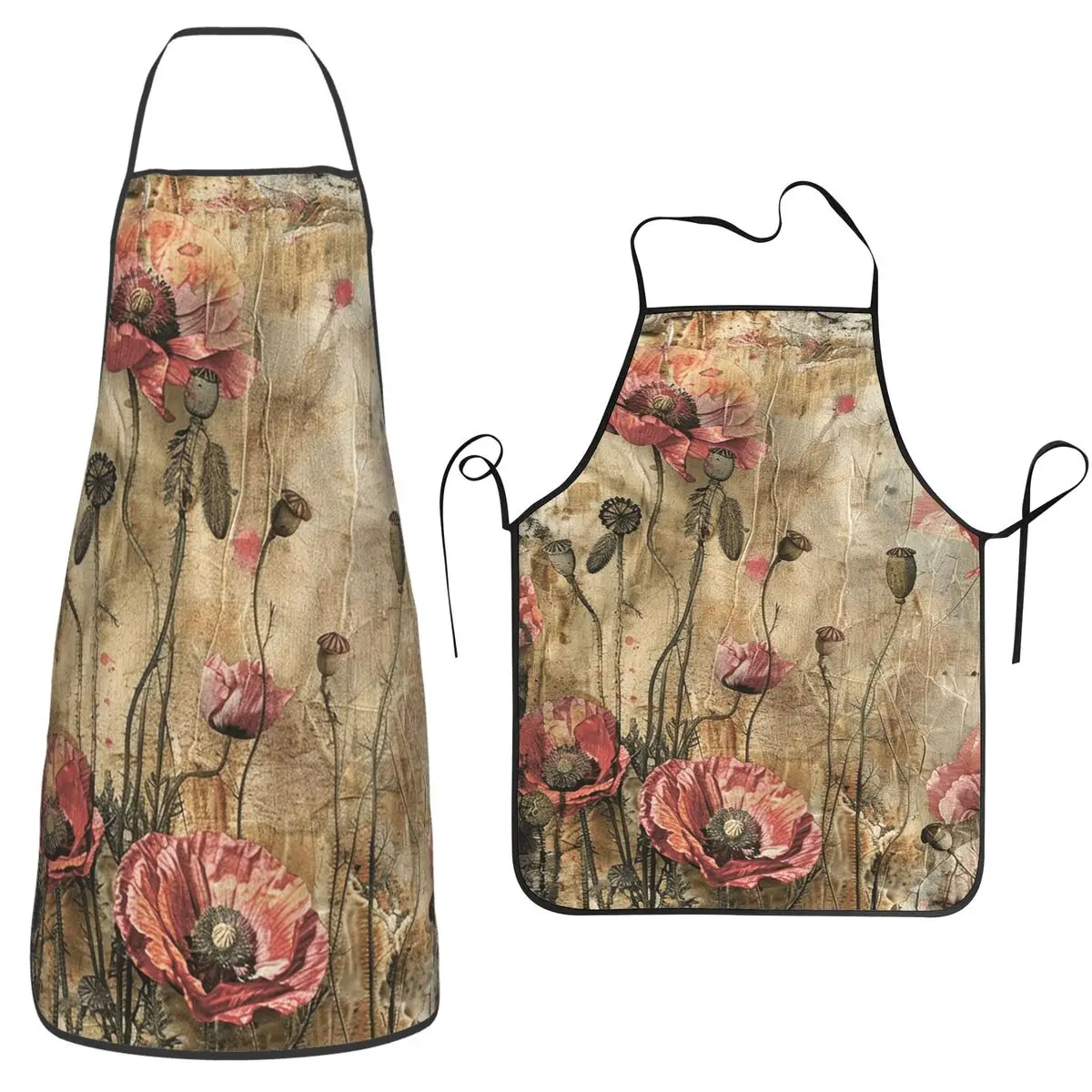 Floral Pattern. Flower Bouquet. Field Of Flowers Aprons Chef Baking Tablier Bib Kitchen Cleaning Pinafore for Women Men Painting