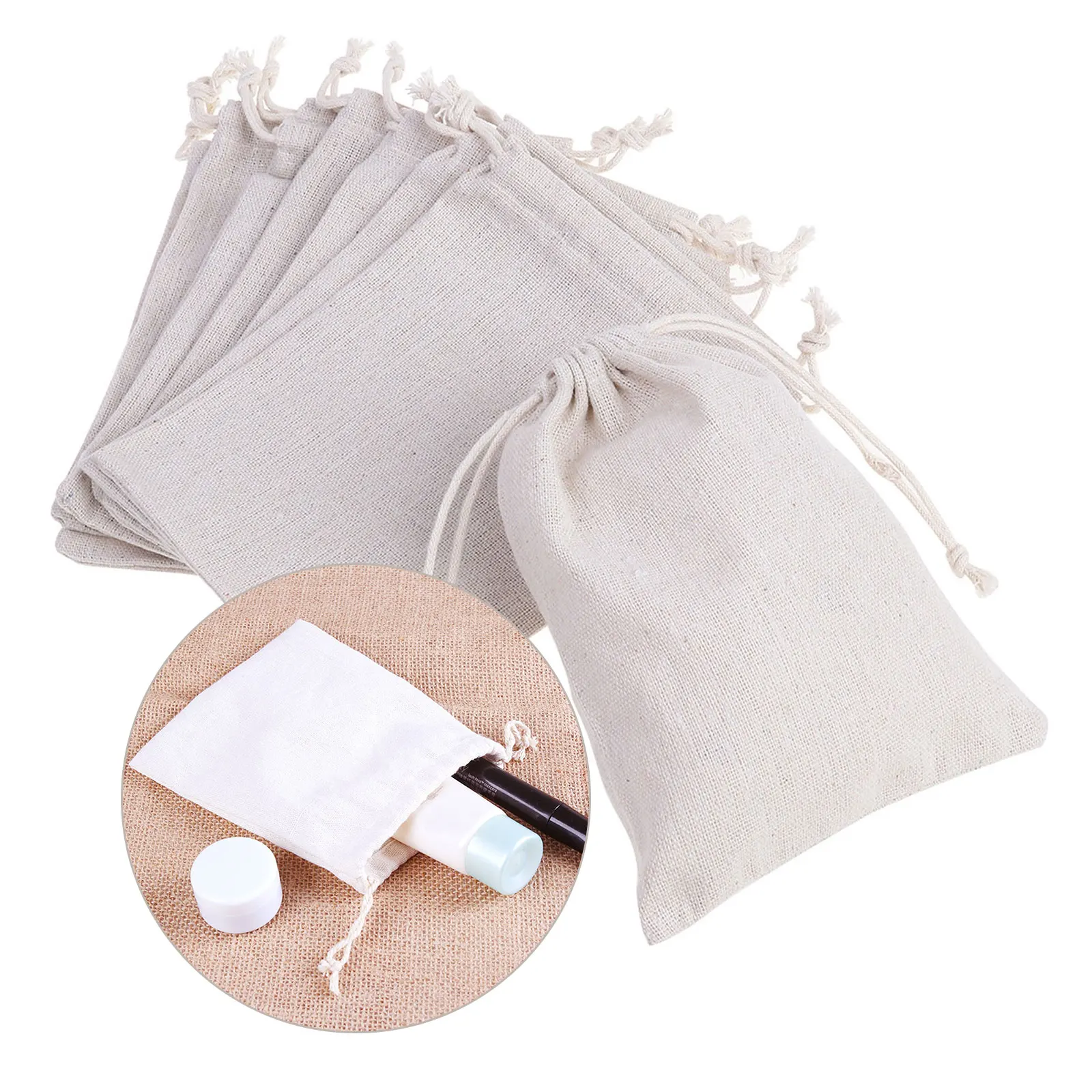 

20 Pcs Cotton Drawstring Bag Jewelry Gift Pouch Small Storage Bags Lightweight Portable Practical Long Use Safe Material