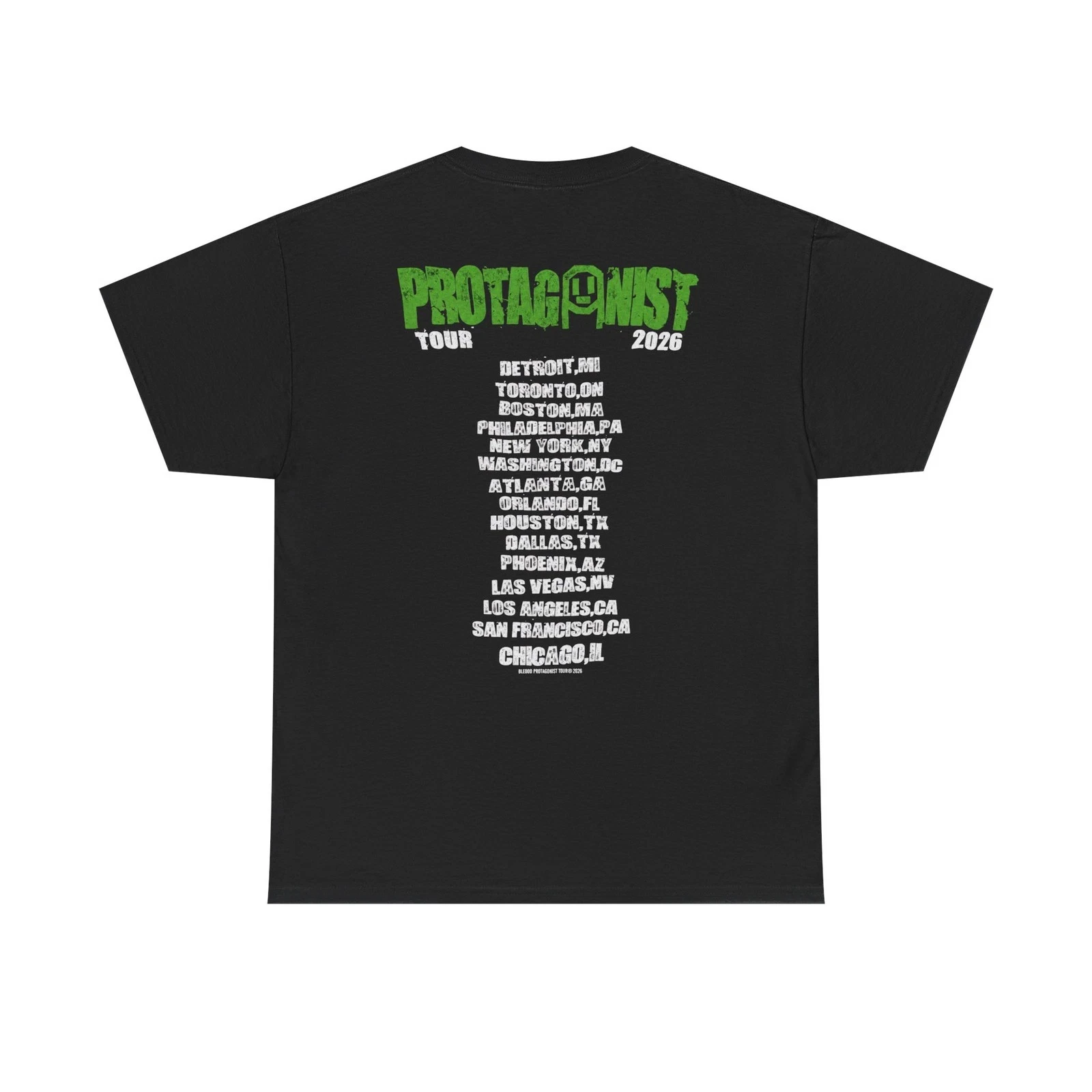Bleood Protagonist Tour Album Merchandise T-shirt Unisex Loose-fitting Casual Streetwear Shirt oversized t shirt vintage t shirt