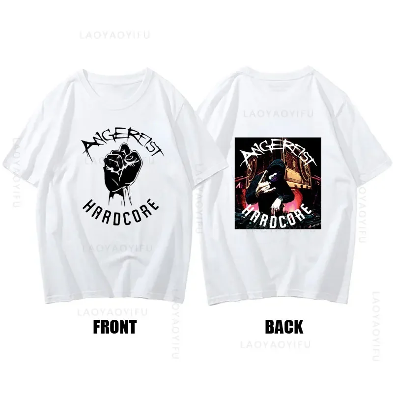 Homens Angerfist Manga Curta Camiseta, Holandês Gabber Música Tema, Verão Streetwear, Roupas de Ginásio, O-Neck Moda, 100% Algodão