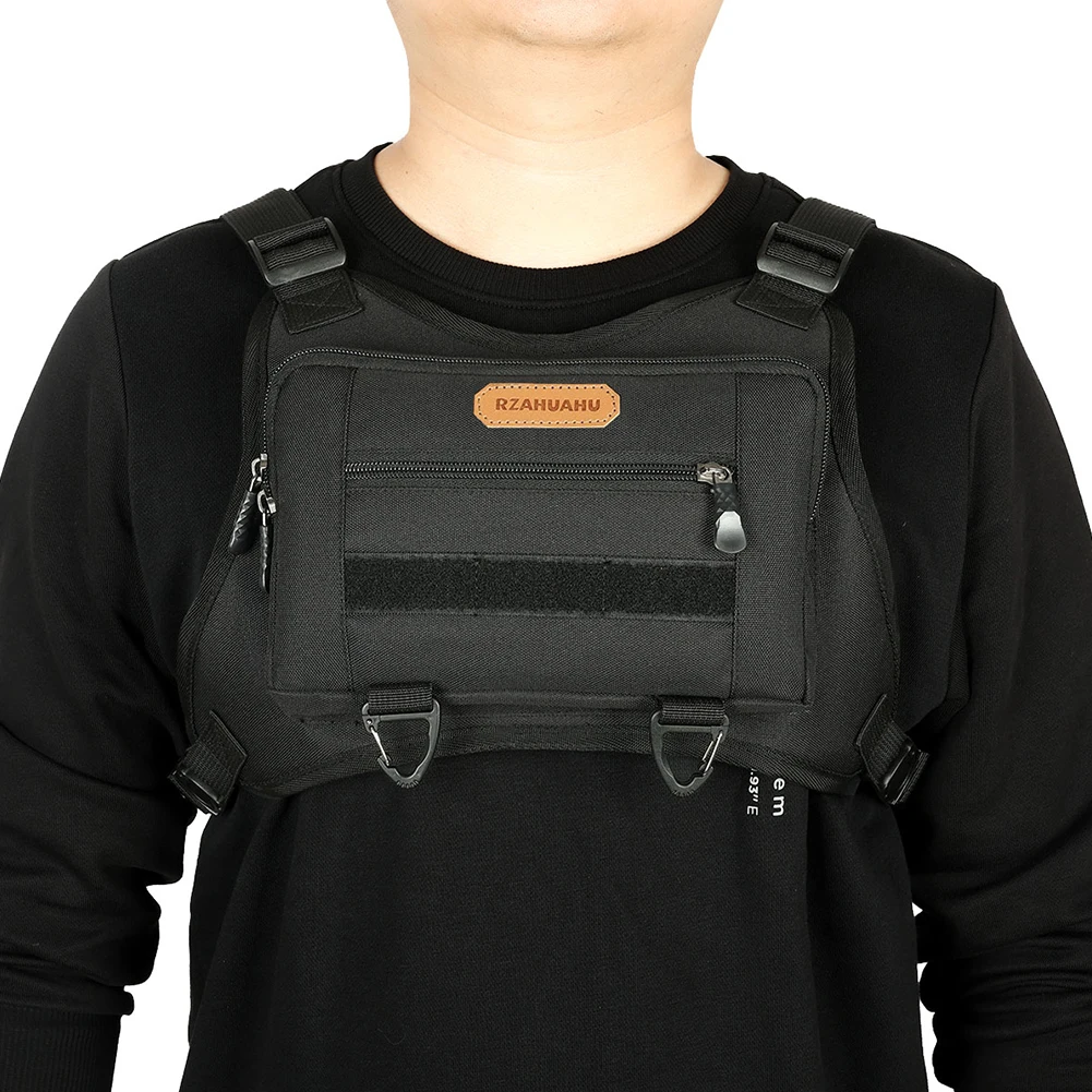 Sac à dos de poitrine avant multi-poches, sac à dos de sport à la mode, sangle réglable, sac à dos de voyage pour la course