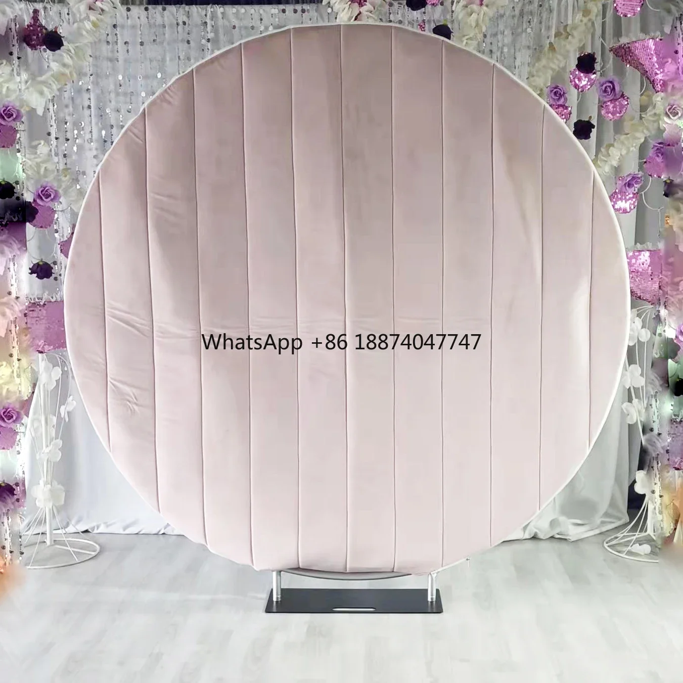 7ft Velvet Circle Backdrop Decoration for Wedding Birthday Event Background Frame Photography Wedding Decoration Backdrop