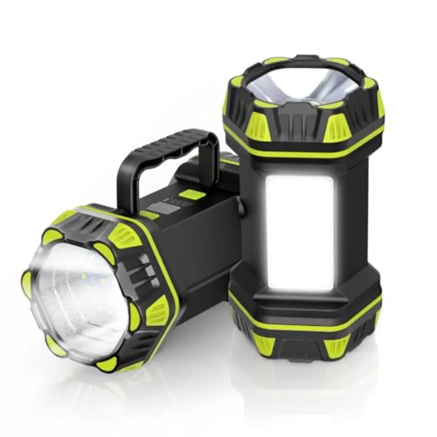 2 Pack Camping Lantern Rechargeable LED Camping Flashlight 4800 Capacity 8 Modes Portable Camping Light for Emergency Hurricane