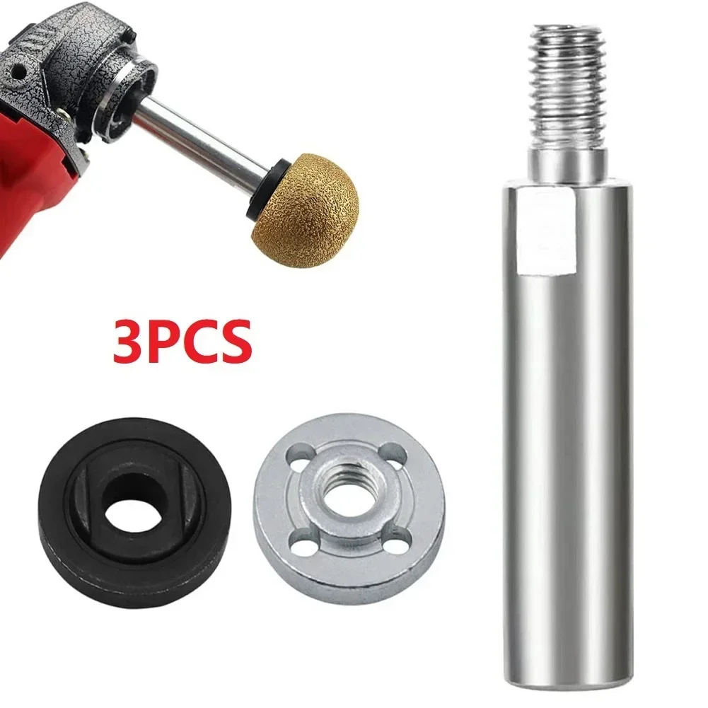 3Pcs/set Angle Grinder Extension Connecting Rod 80mm M10 Thread Shaft Polisher Lock For Model 100 Angle Grinders Polishers