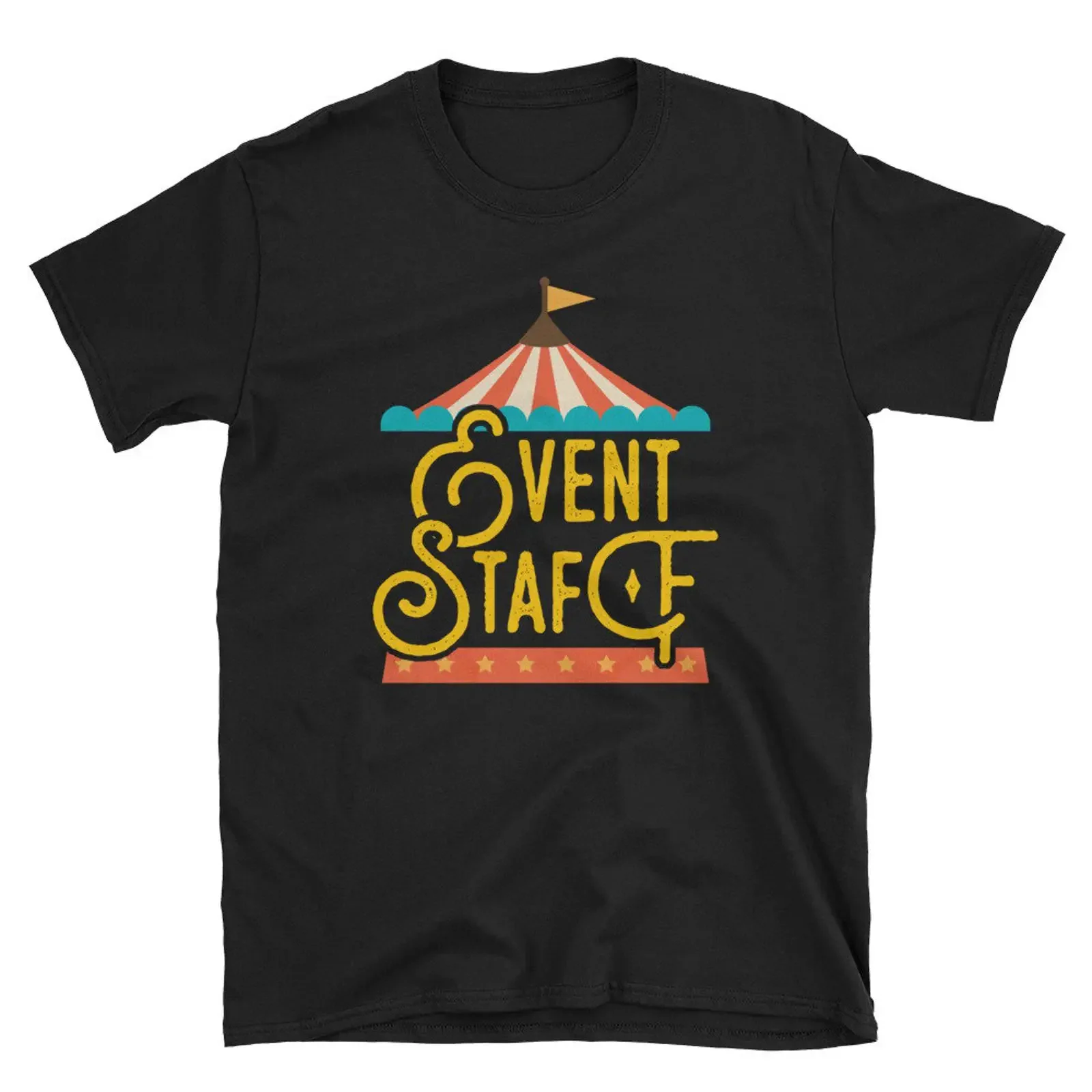 Event Staff Circus T Shirt Carnival Birthday Party  vintage Washed Unisex Stretched fashion Comfortable streetwear Soft homme