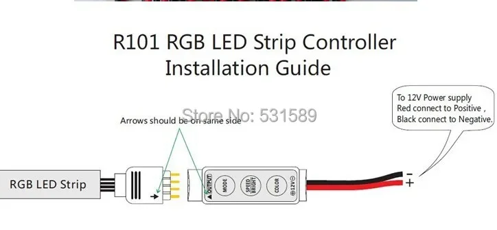 Mini contrôleur LED RVB avec télécommande IR 3, alimentation pour module et bande RVB, contrôleur Snapcontrmatérielle DC12V, 200 pièces