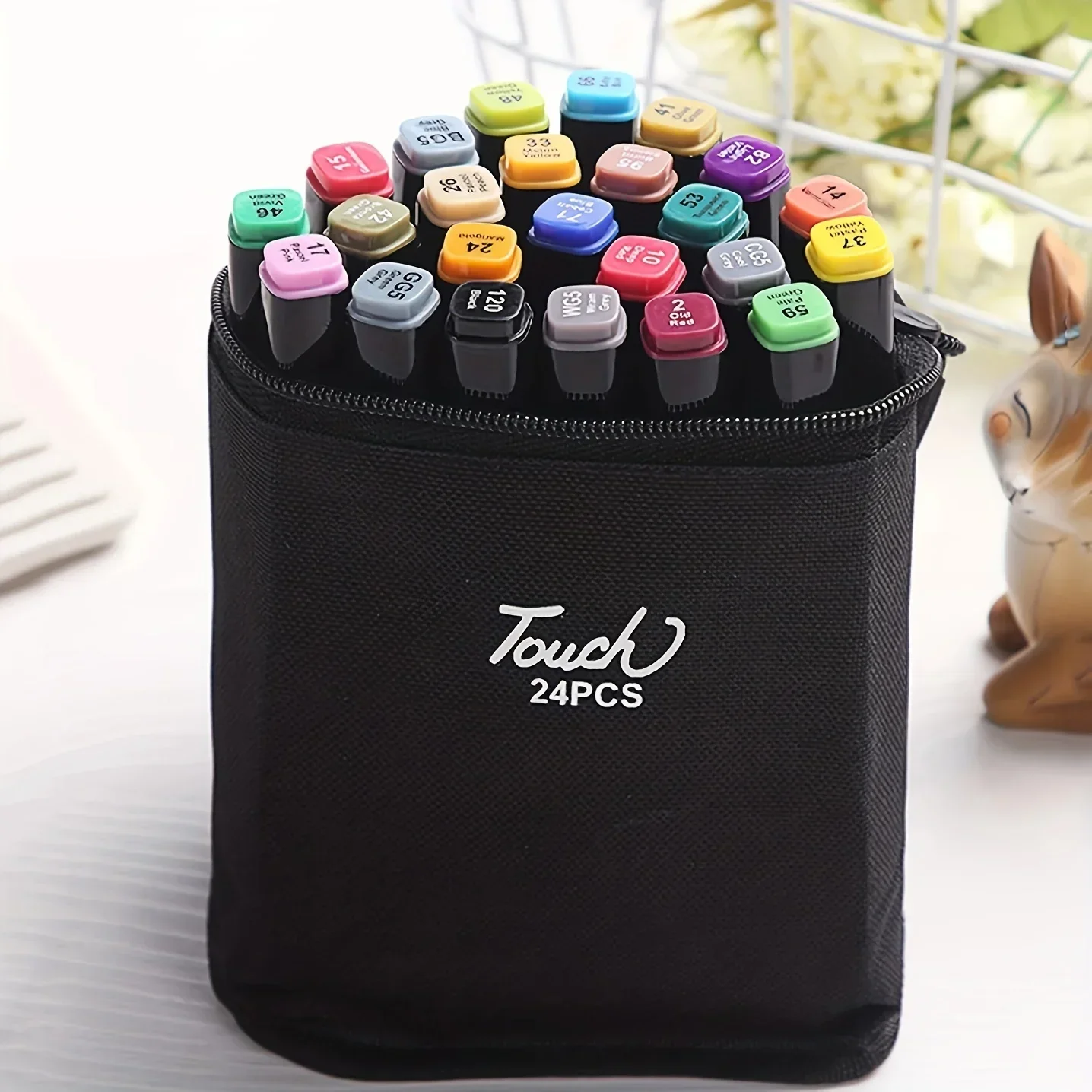 

24pcs-Colors Alcohol Markers Dual Tip Permanent Art Markers for Coloring,Illustrations,and Sketching,Manga Markers Kids adult