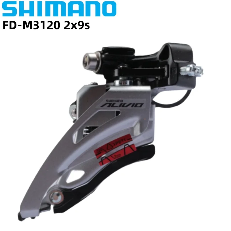 

SHIMANO ALIVIO FD M3120 2x 9-скоростной передний переключатель передач, боковой поворотный зажим, крепление для HG 2X9s, оригинальный передний переключатель передач Shimano