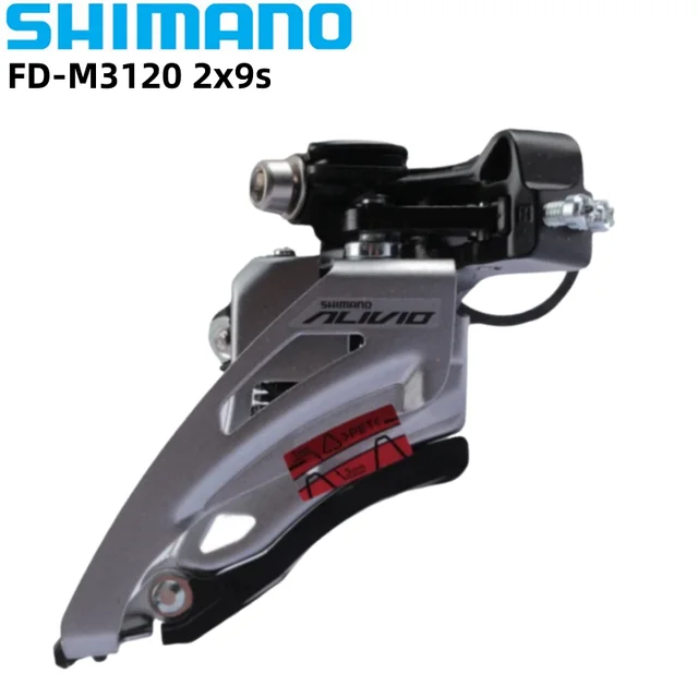 SHIMANO ALIVIO FD M3120 2x9 Speed Przednia przerzutka SIDE SWING Clamp Band Mount Pasuje do HG 2X9s Oryginalna przednia przerzutka Shimano