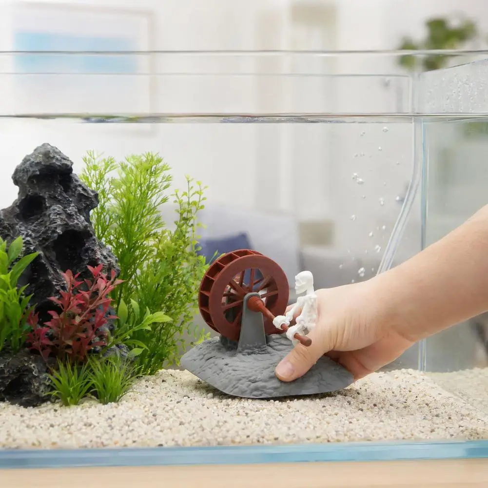 Creative Underwater Landscape Dynamic Skeleton Decor Easy Setup Animated Skeletons Statue Air-Powered For Aquariums Enthusiasts