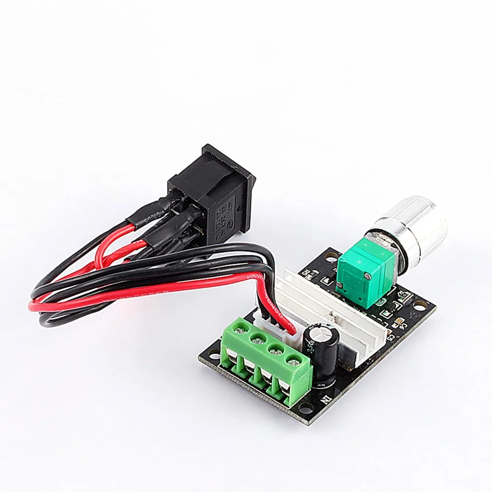 6‑28V Input Voltage DC Motor Speed Controller 3A Current Rating Adjustable Knob Motor Speed Regulator 80W Power Capacity