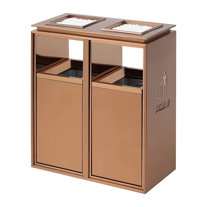 Commercial Trash Cans Recycle Waste Bins Luxury Sorting Storage Dustbin for Hotel Lobby