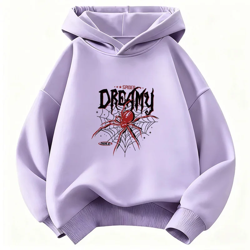 Hip Hop Spider Streetwear Hoodie Kids Children's Sweatshirt Cute Harajuku Hoody for Boys Girls Autumn Winter Casual Hoodies