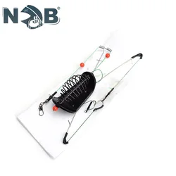 NGB 20G 30G 40G 50G 60G 70G 80G 90G 100G Carp Fishing Hair Rig Feeder Bait Cage Hooks With Line Hooks Fishing Accessories