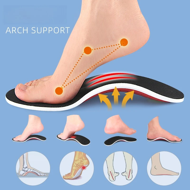 Orthesen Einlegesohle Männer Hohe Arch Support Plattfuß Orthopädische Einlegesohlen Für Füße Erleichtern Druck Plantarfasziitis Schmerzen Relief Schuh Sohle – Detail 3