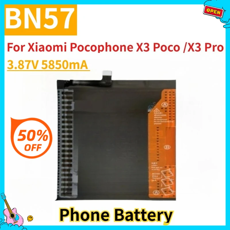 new-replacement-mobile-phone-battery387v-5850mah-bn57-for-xiaomi-pocophone-x3-poco-x3-pro