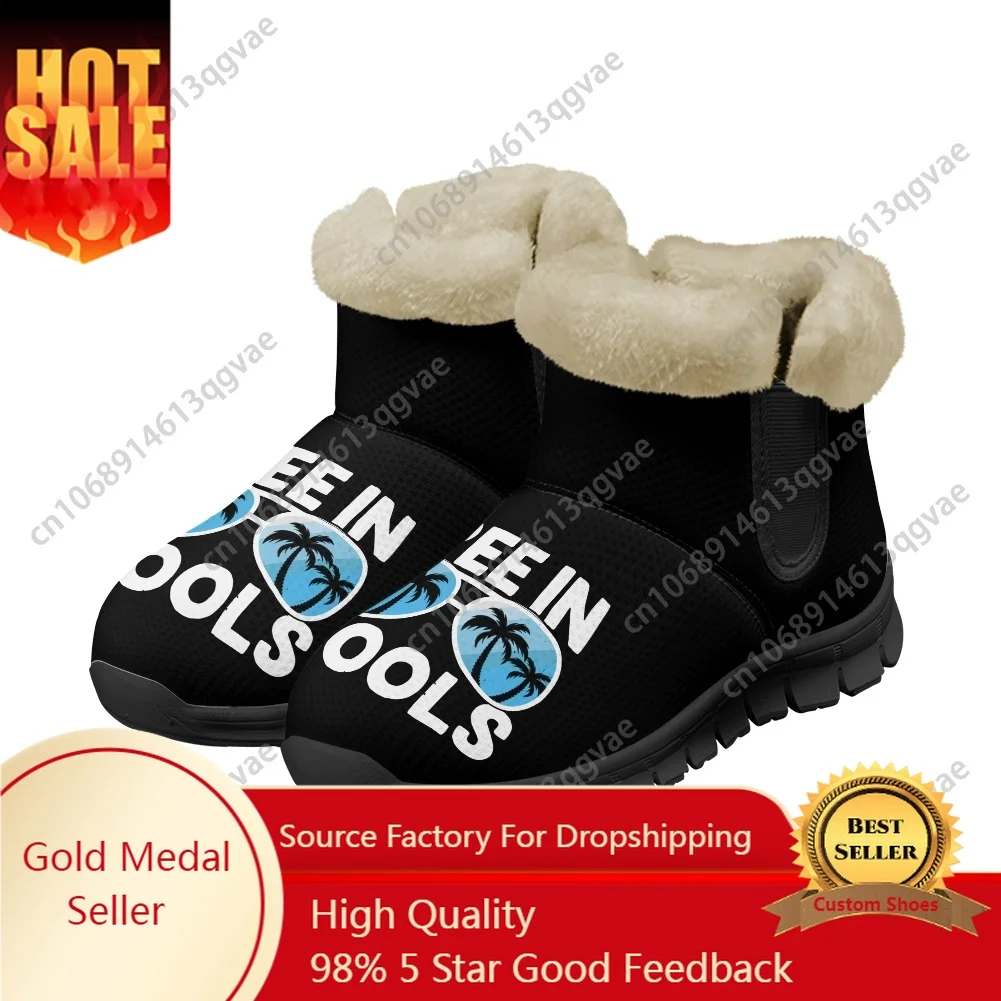 

I Pee in Pools Funny Word Snow Boots Mens Womens Teenager Shoes Keep Warm High Quality Couple Sports Customized Made Sneakers