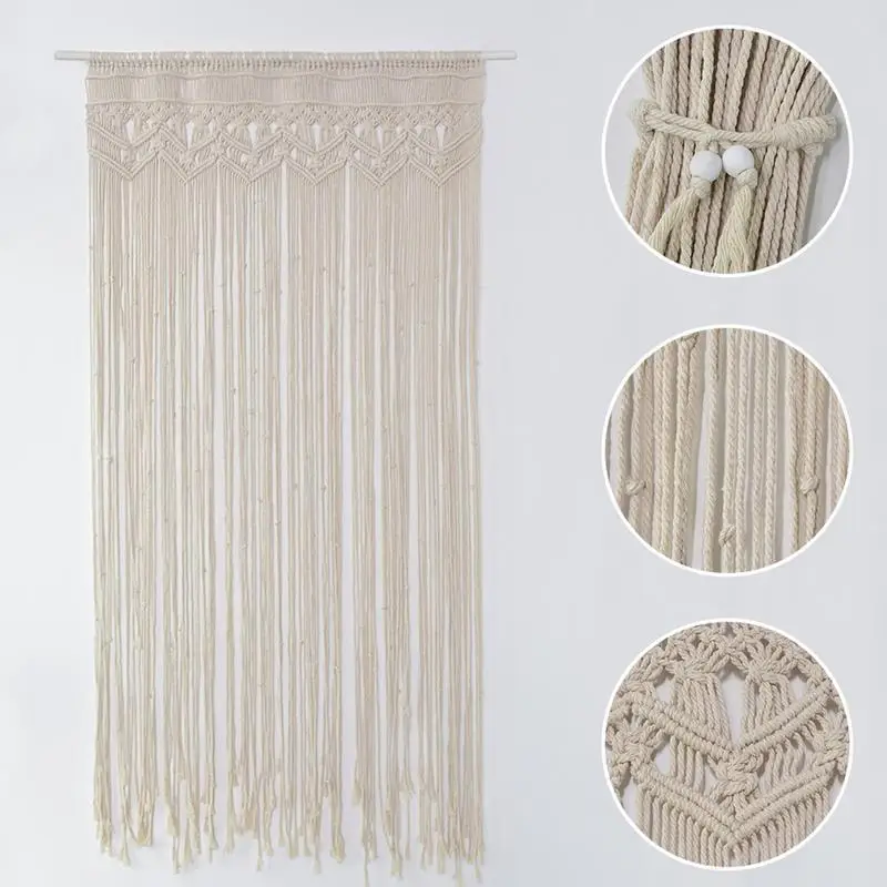 Macrame Wall Hanging Doorway Macrame Curtains For Windows/Doorways Handmade Bohemian Decor For Window Doorway Closet Wedding