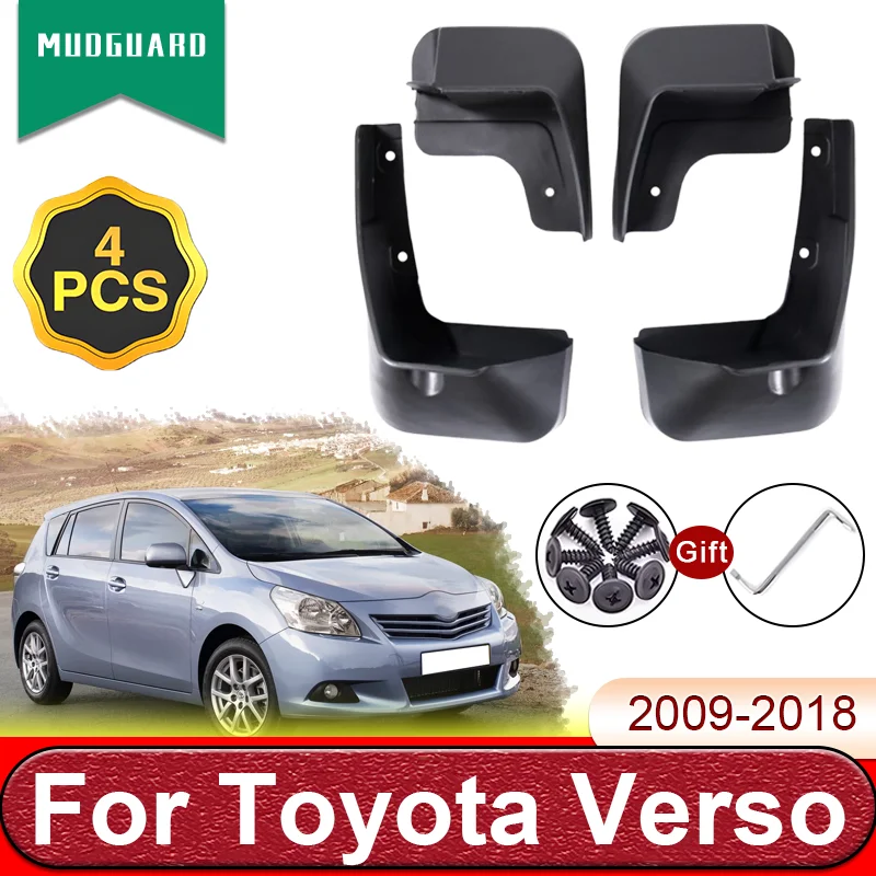 

4 PCS Mudguard For Toyota Verso AR20 2009-2018 Splash Mudflap Fender Flares Mud Flap Guards Wheel Fender Car Accessorie Auto ABS