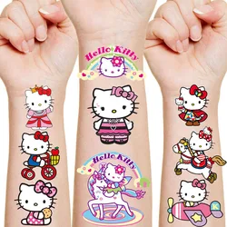 Hello Kitty Tattoo Stickers Kawaii Anime Figure Toys Cute Cartoon Sanrio Cosplay Sticker Kids Happy Birthday Party Decoration