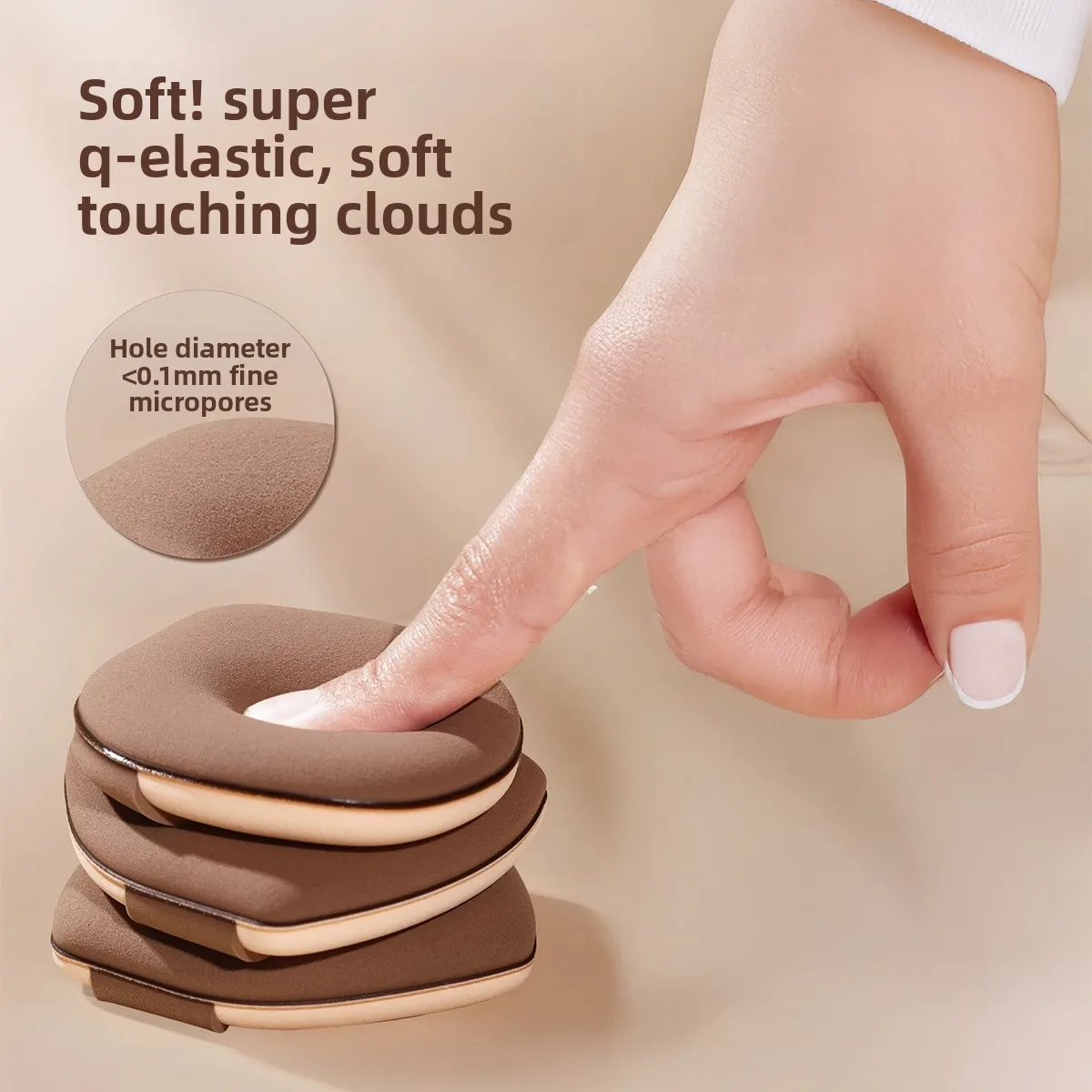 Coussin d'air doux bouffant maquillage mélangeur éponges élastique guimauve cosmétique fond de teint poudre ensemble poudre bouffée ensemble boîte