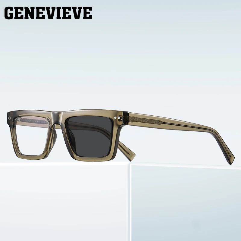 GENEVIEVE Minimalist Classic Geometric Square Design Anti-blue Light Customizable Prescription Eyeglasses Photochromic