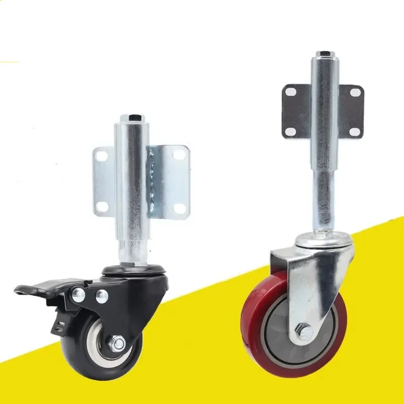 

1PC 2/3/4 Inches Garden Gate Pulley Spring Shock Absorbing Wheel Sliding Door Shock Absorbing Casters Universal Brake Roller