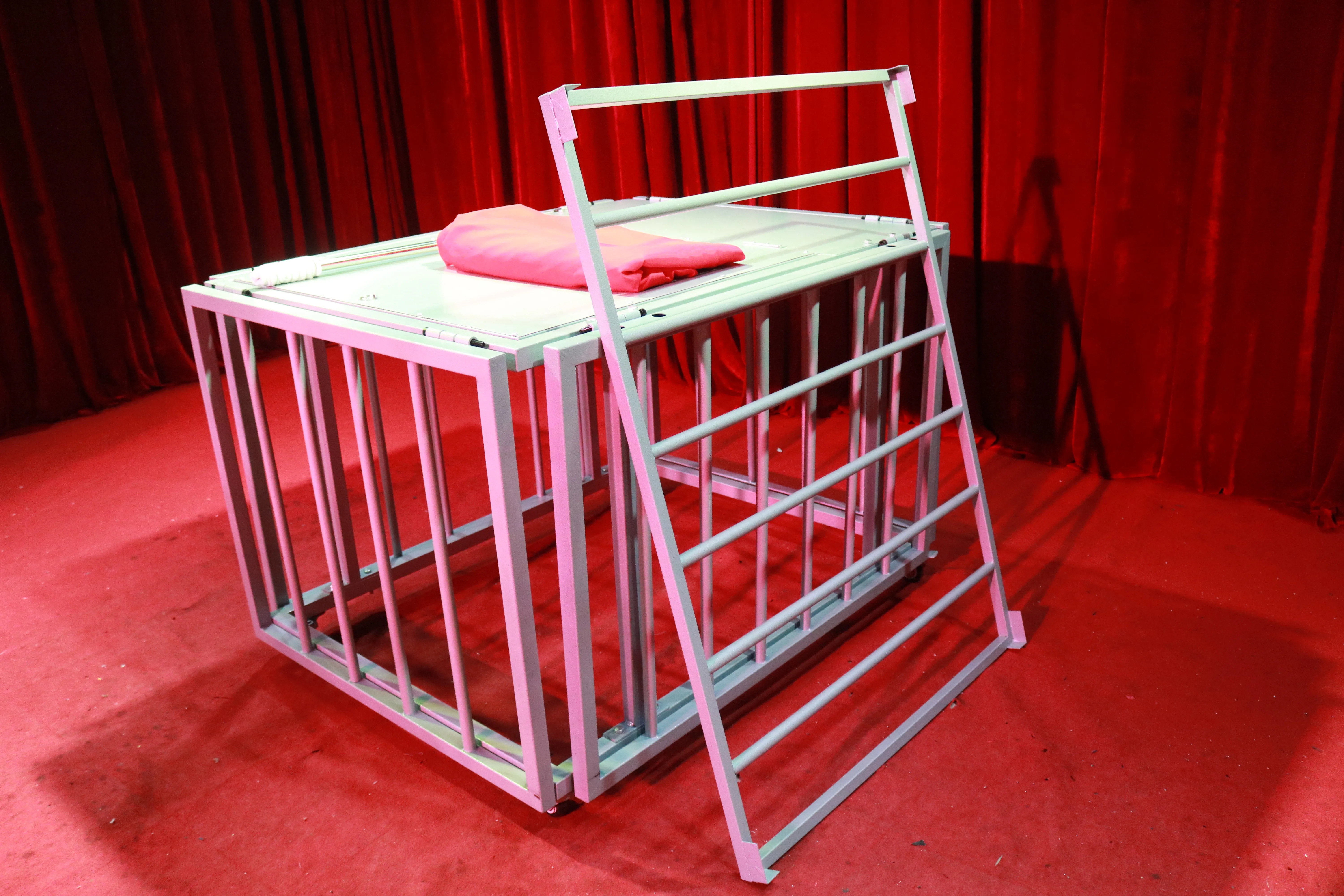 Professional Stage Performance Illusion equipment fire cage Magic Tricks for sale