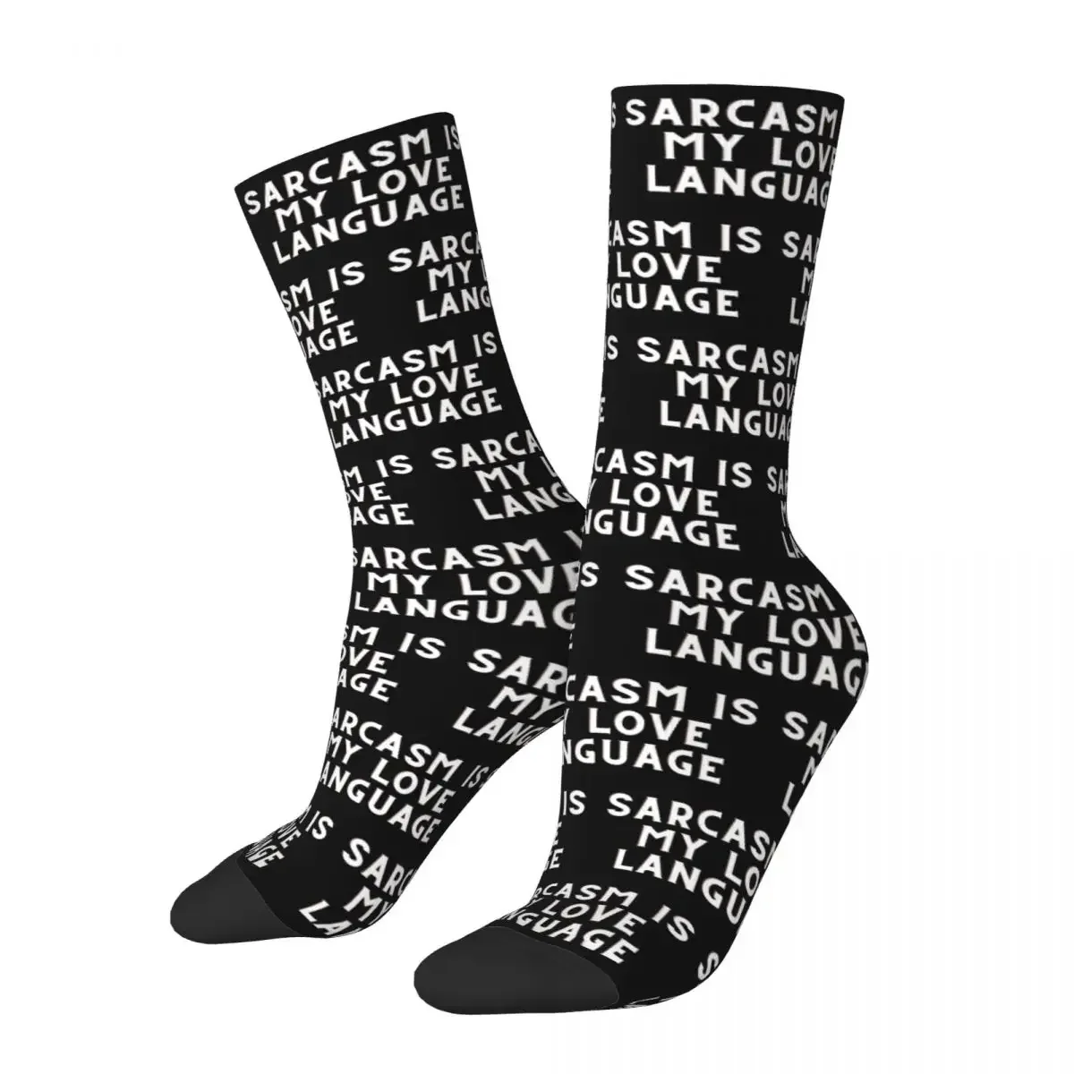 

Funny Sayings, Sarcasm Is My Love Language Socks Harajuku Stockings All Season Long Socks for Man's Woman's Birthday Present