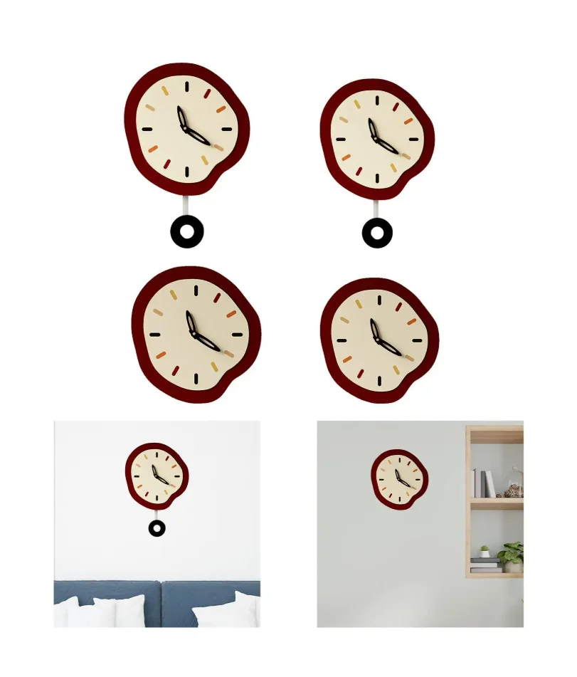 

Wall Clock Easy to Hang Hanging Clock for Living Room Office Dining Room