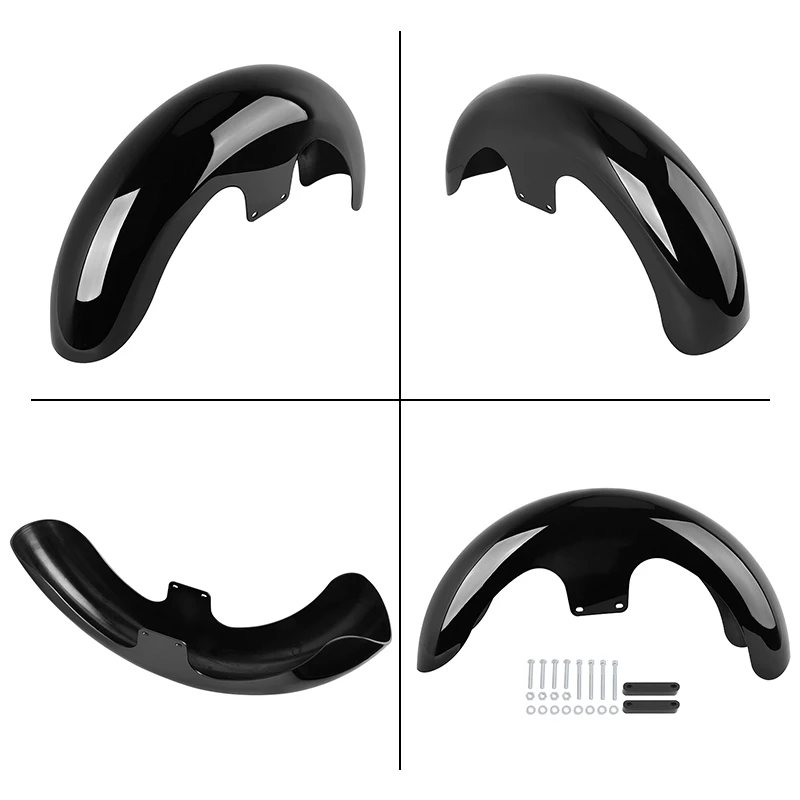 Gloss Black Wrap Front Fender Mudguard 19