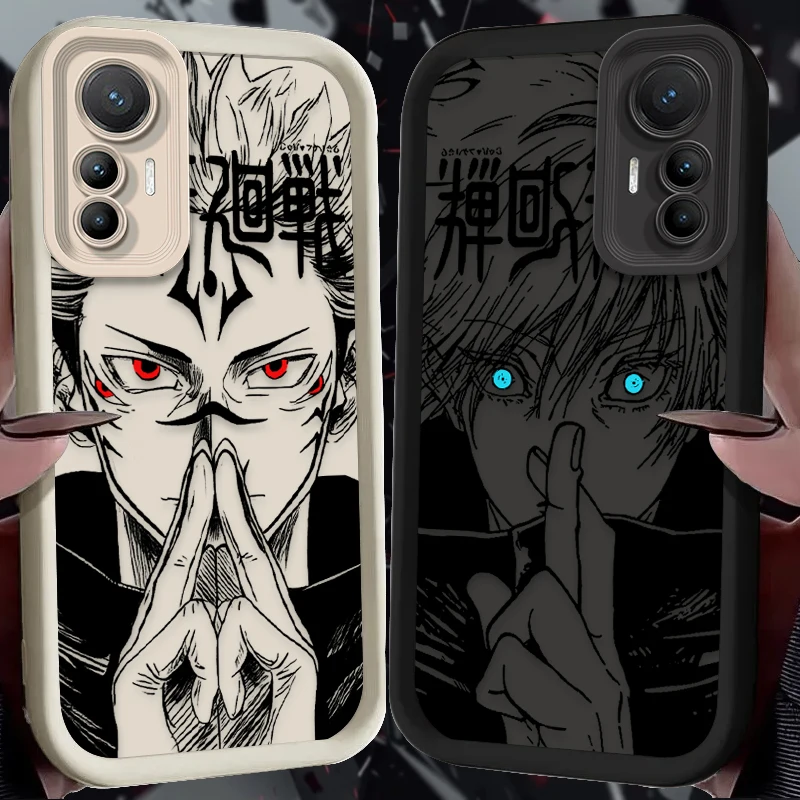 Funda Jujutsu Kaisen para Xiaomi Poco F7 F6 F5 F4 F3 M5s C65 C75 C71 X7 X6 X5 X4 GT X3 NFC M7 M6 Pro 4G 5G, cubierta completa a prueba de golpes