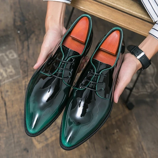 Emerald green dress shoes men clearance
