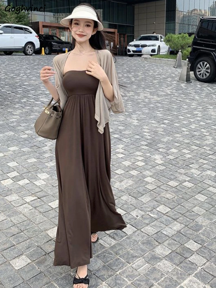 

Jumpsuit Sets Women Folds Simple Daily Special Charming Vacation All-match Autumn Sunscreen Creativity Age-reducing Elegant Pure