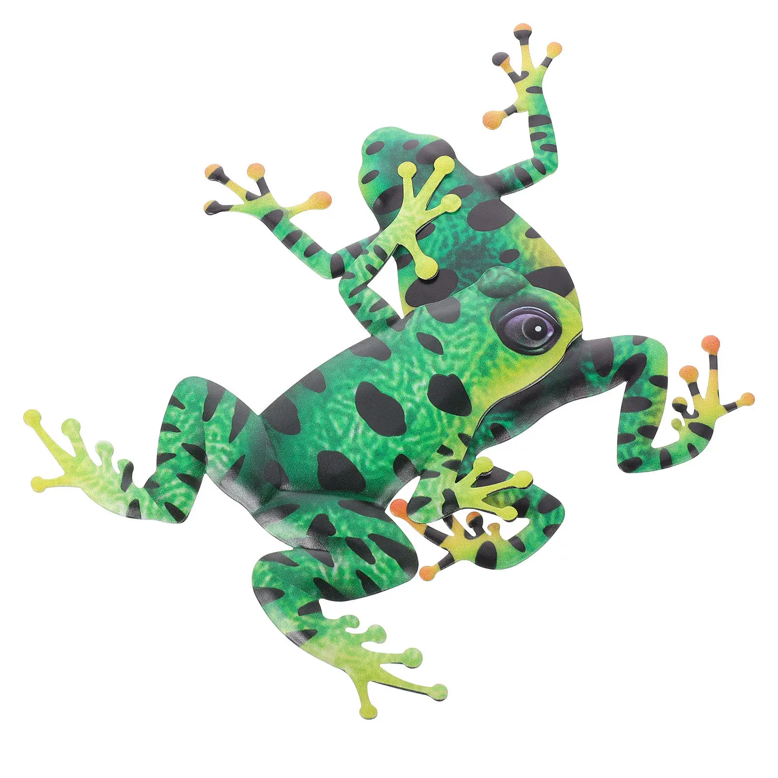 2Pcs Creative Iron Frogs Modeling Wall Decor Lifelike Appearance Skilled Craftsmanship Home Decor Desktop Table Ornament Iron