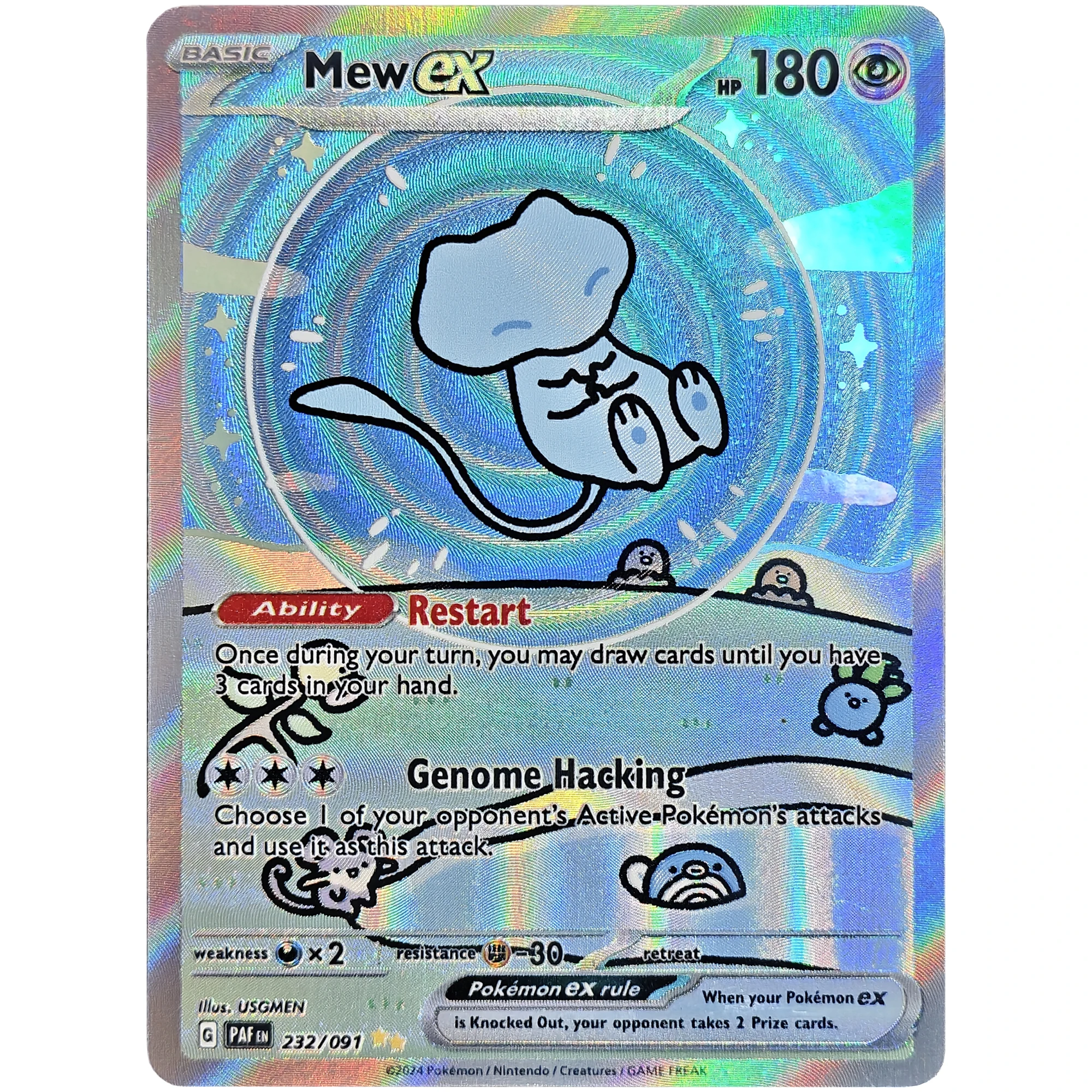 Hoge kwaliteit PTCG Engelse Team Rocket's Mewtwo zeldzame textuur flashcard Lugia Umbreon Mew DIY zelfgemaakte anime verzamelkaart