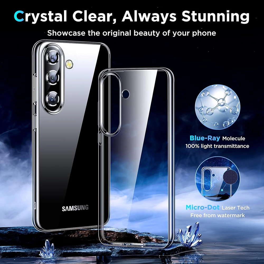 Ultra Thin Silicone Soft Case For Samsung Galaxy S24 S23 S21 FE S22 Ultra Clear Back Cover Case For Samsung S 23 22 24 21 Plus