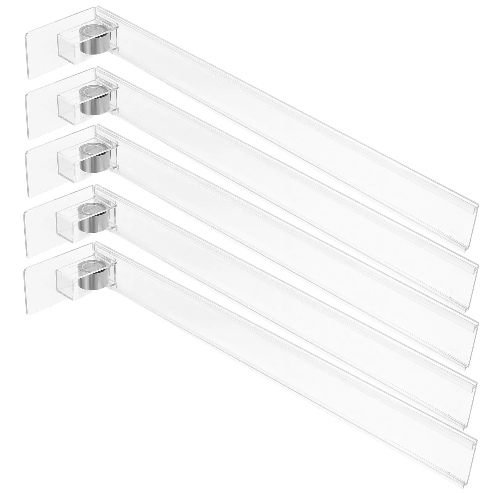 5Pcs Self Pushing Drink Dispenser Rack for Fridge Pantry Retail Shelves Automatic Can Pusher Plastic Beverage Organizer Shelf
