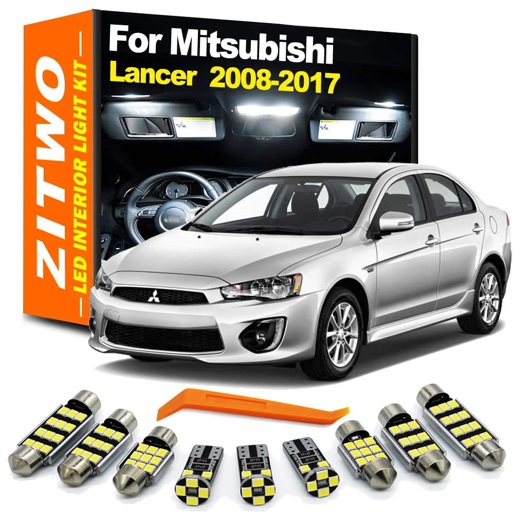 8 шт., светодиодные купольные лампы для Mitsubishi Lancer Evo 2008 2009 2011- 2015 2016 2017