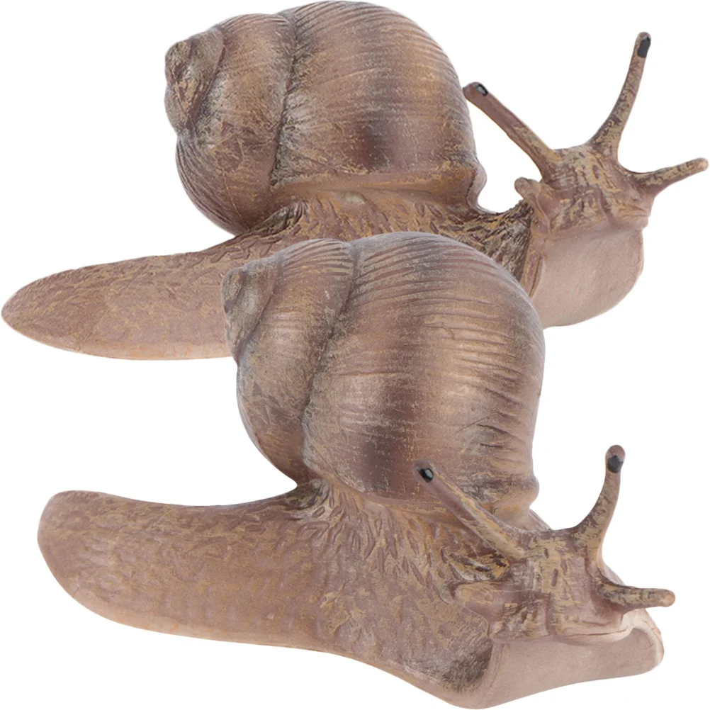 2 uds modelo de caracol decoración de escritorio juguetes para niños figuritas de animales figuras de simulación realistas decorar