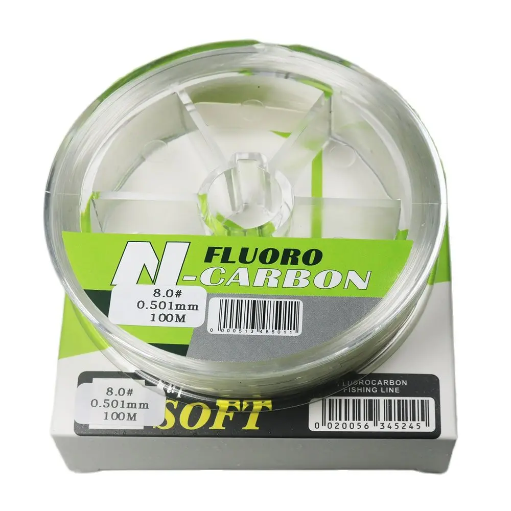 100M 100% Fluorocarbon lenza pura Fluorocarbon pesca a mosca Leader in fibra di carbonio pesca alla carpa ad affondamento rapido