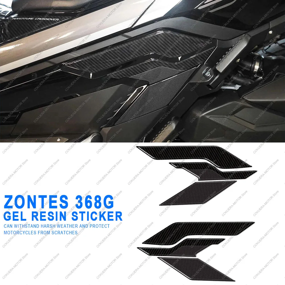 

For ZONTES 368G 2025 3D Resin Protective Sticker Motorcycle Accessories Passenger Seat Protection Sticker