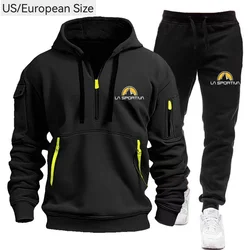 Spring and Autumn New Zipper High Quality Hoodie Fashion Printed Casual Sportswear Sportswear Outdoor Fitnessmen and women Set