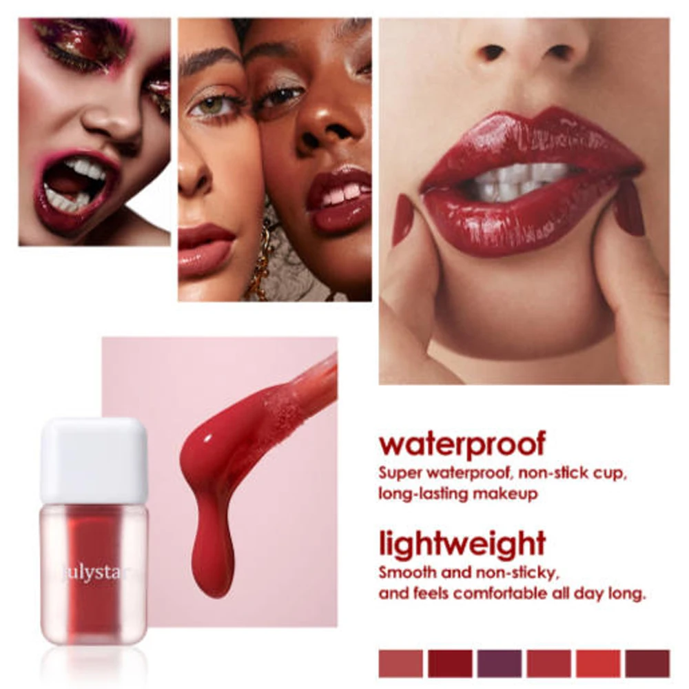 6-Color High-Quality Mirror Pearl Lipstick Set Moisturizing Non-Stick Glitter Lip Gloss for Women Cosmetic Shine Lipstick