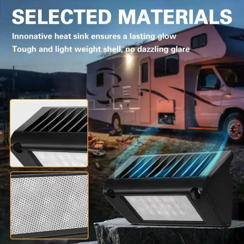 5-Inch Caravan Lights Waterproof Wall Emergency Street Light Garage Lighting Patio Security Light Yellow 3000K And White 6000K