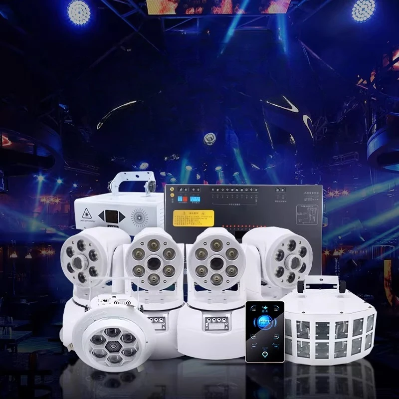 KTV smart private room, box atmosphere light, electronic music party room, live stream background atmosphere, stage light