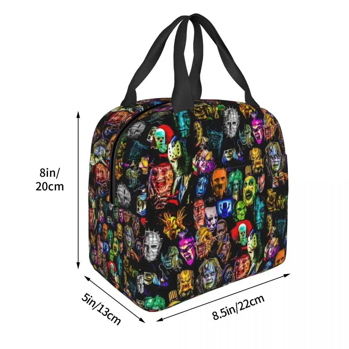 Horror Scream Film Baddies Legends Lunch Boxes Leakproof Chucky Alien Predator Killer Thermal Cooler Food Insulated Lunch Bag