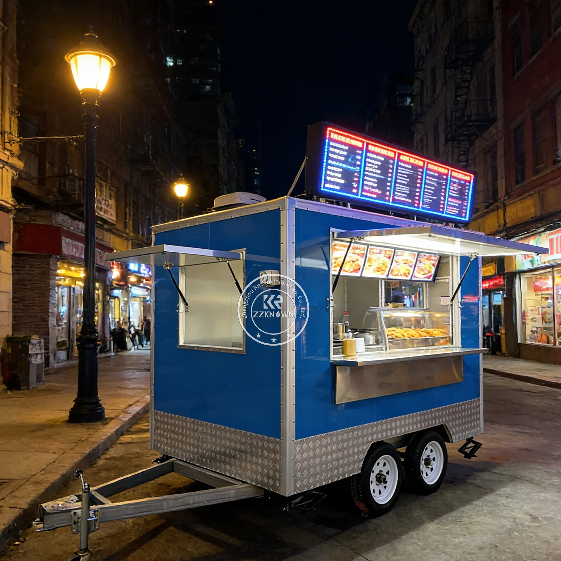 

Мобильный прицеп-киоск для продажи еды, передвижной фургон для фастфуда, полностью оборудованный фургон для мороженого и закусок на заказ