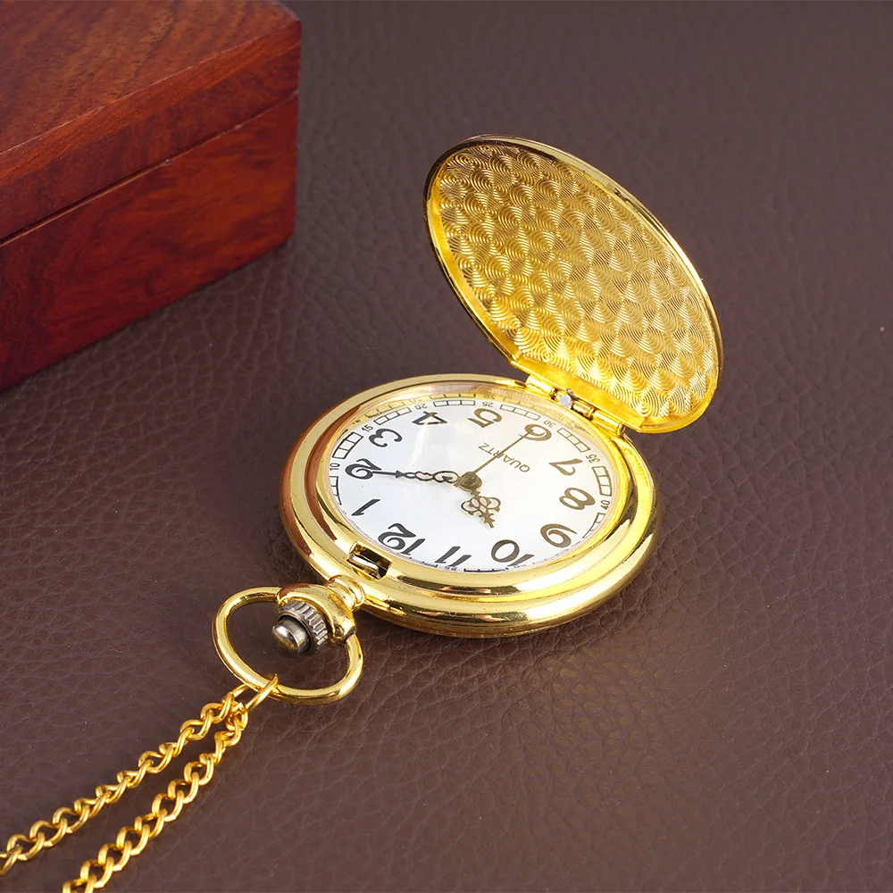 Luxury To My Son I Love You Carving Quartz Pocket Watch for Son Boys Engraved Case Fob Chain Clock for Children Birthday Gift